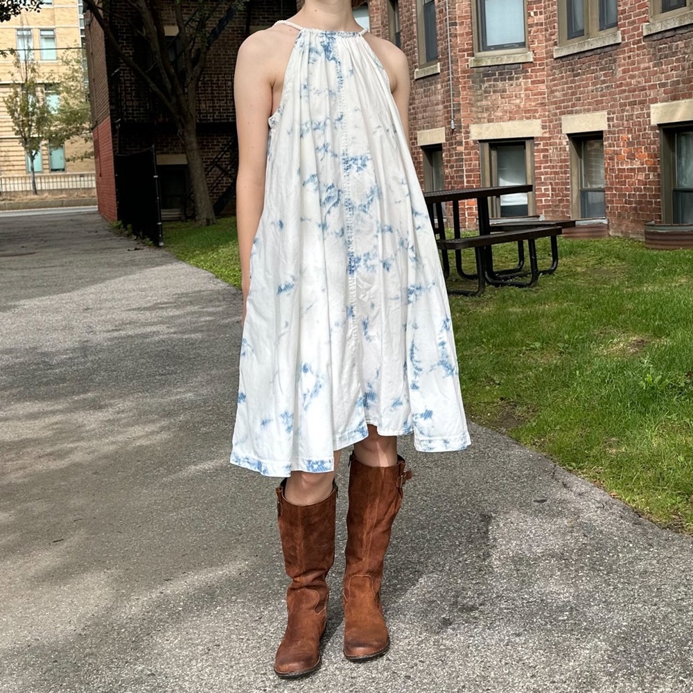 Anthropologie Holding Horses chambray tie dye swing dress, S. - Picture 4 of 16